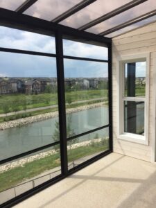 Aluminum Pergola Patio Cover with Glass Room in Calgary