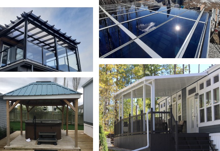 Patio covers collage